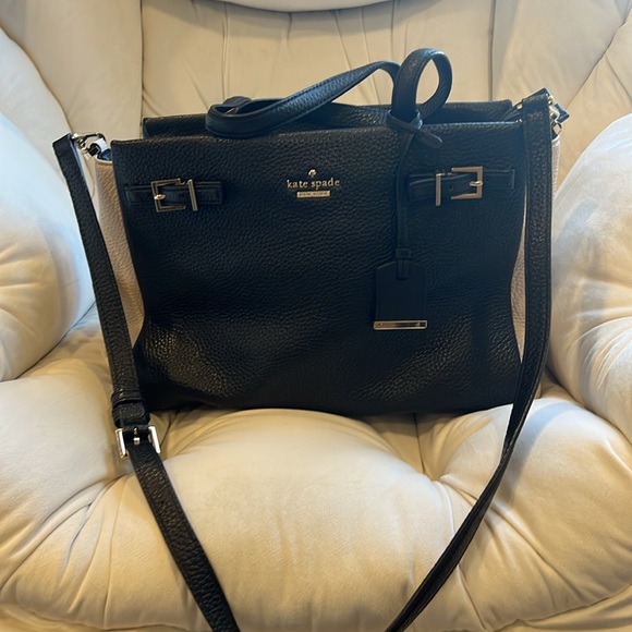Like new! Black and Cream Kate Spade Satchel - Picture 2 of 6
